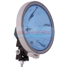 Sim 3227 12v/24v 9" Round Spot/Driving Lamp/Light With Blue Lens & Side/Position Light